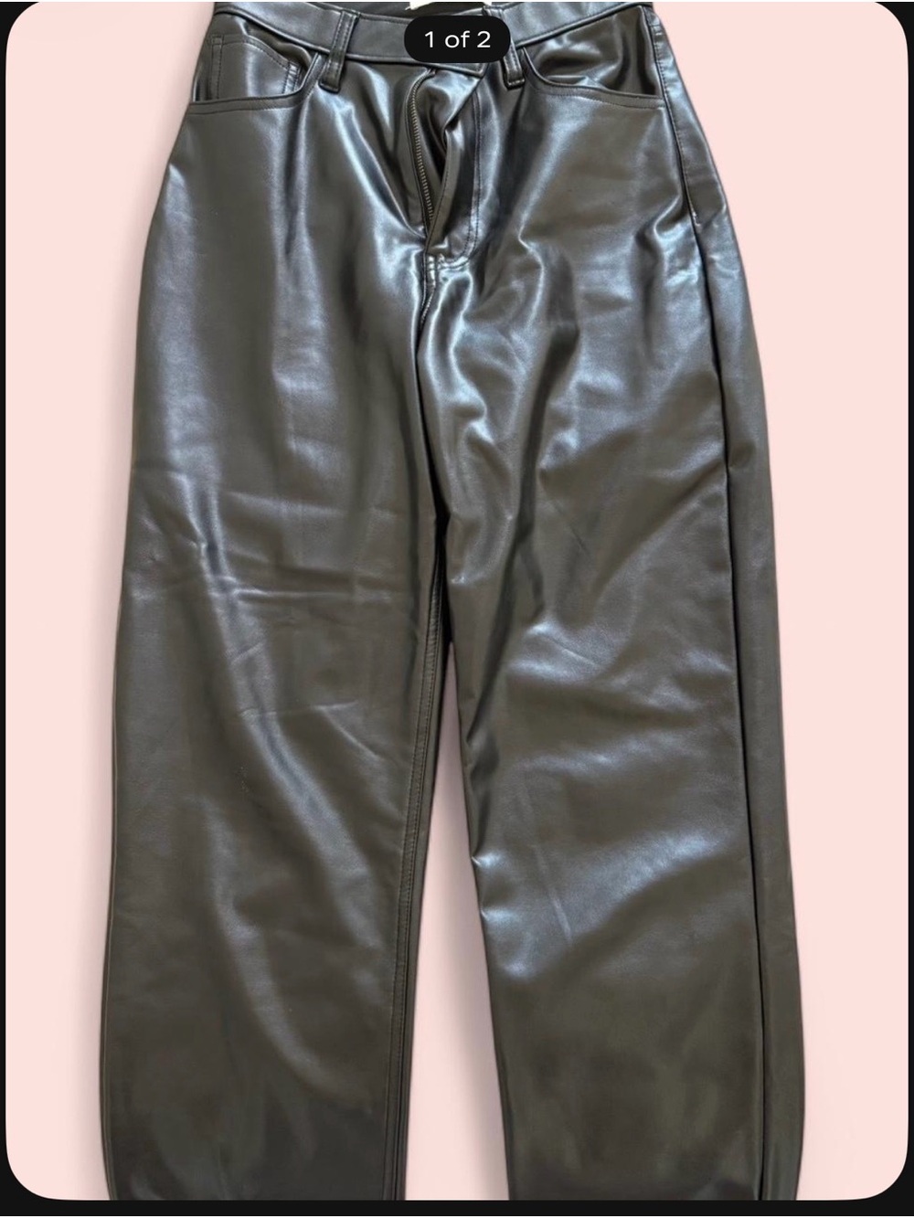 Abercrombie & Fitch Black Faux Leather Pants